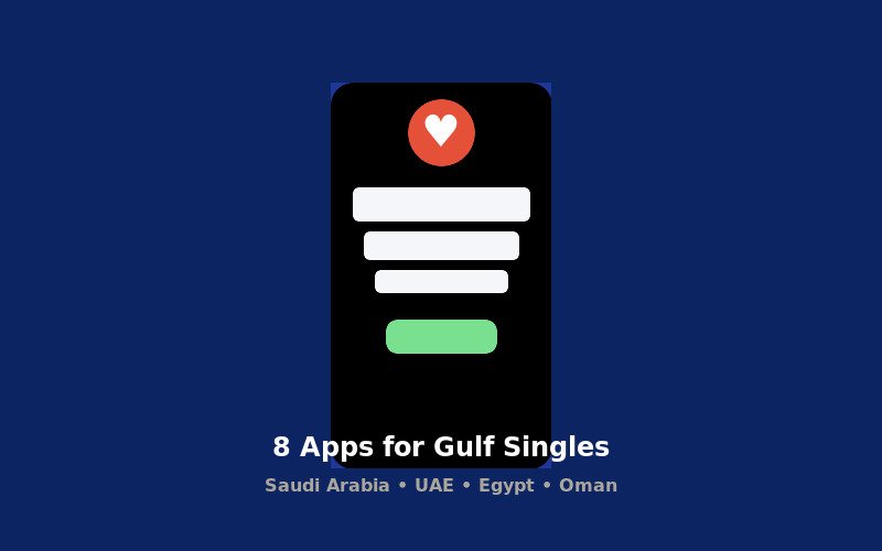 Dating apps on a smartphone screen for Gulf singles